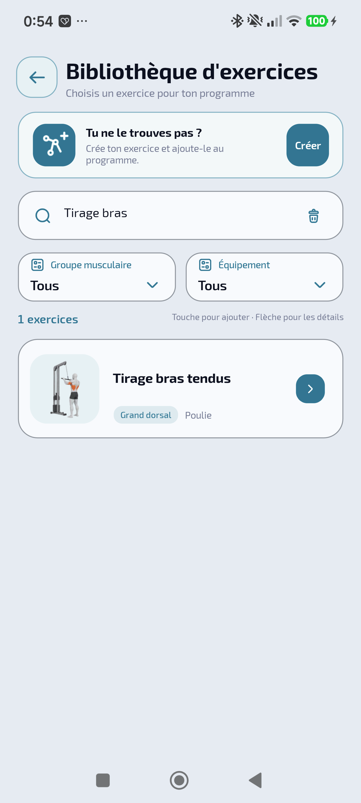 Bibliothèque d’exercices