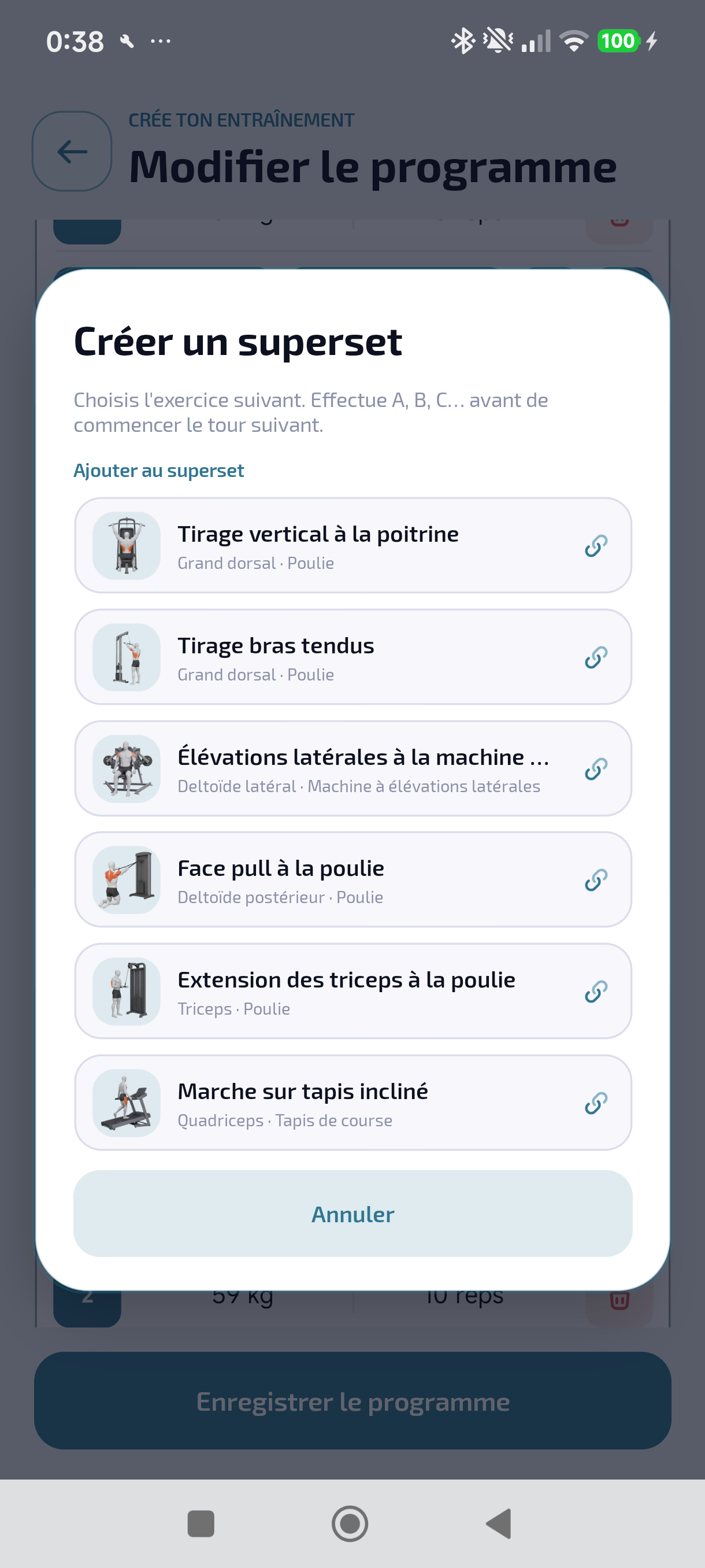 Choisis l’exercice à alterner
