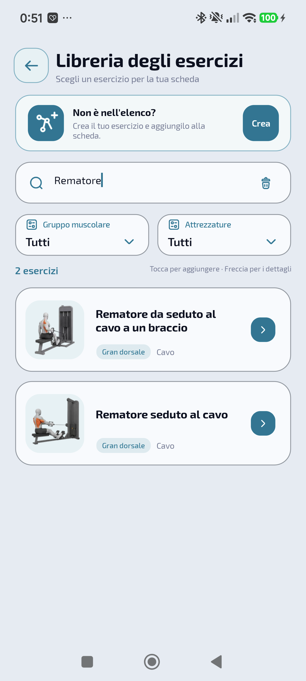 Biblioteca esercizi